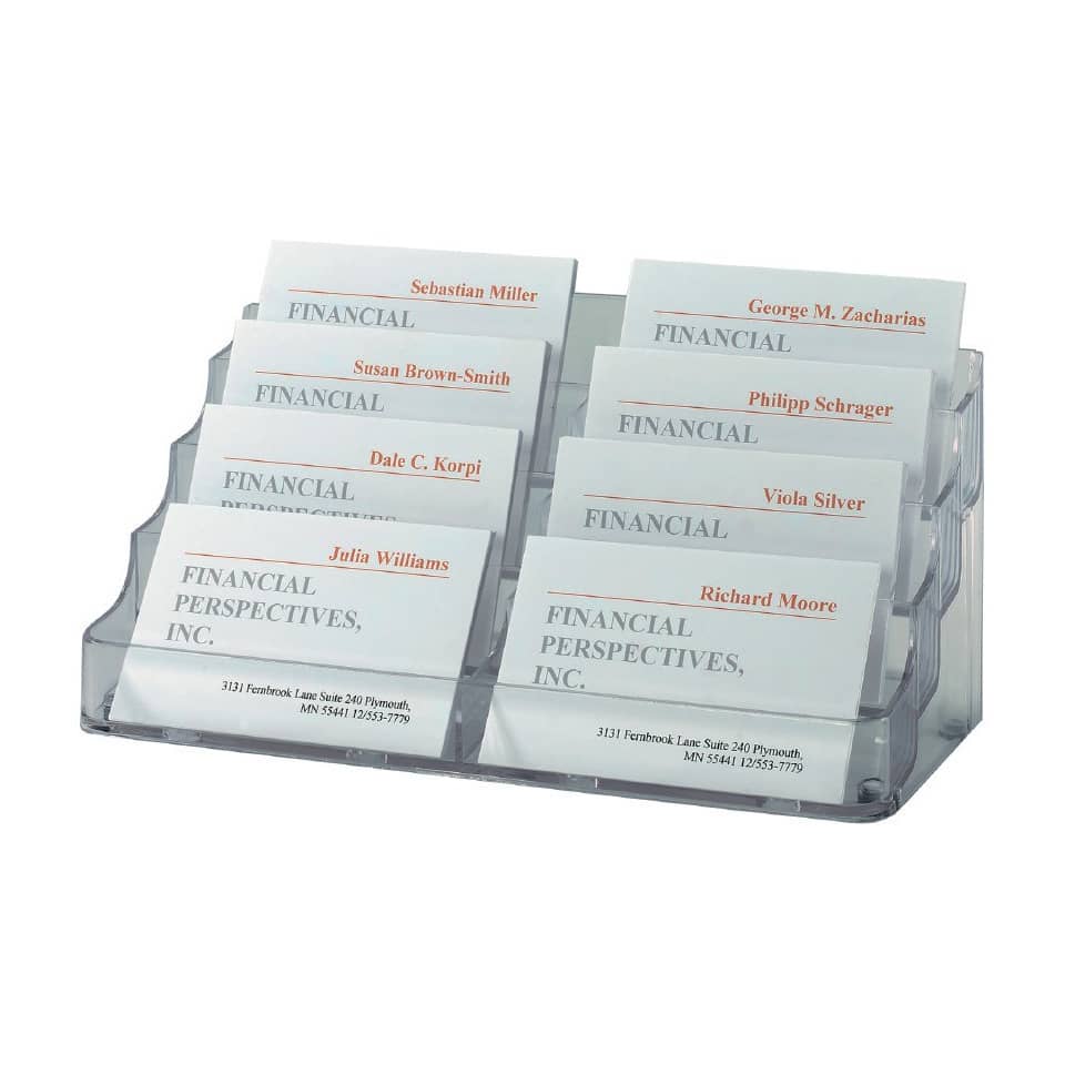 Portabiglietti da visita - 560 biglietti - plastica dura - cristallo SIGEL Foto prodotto